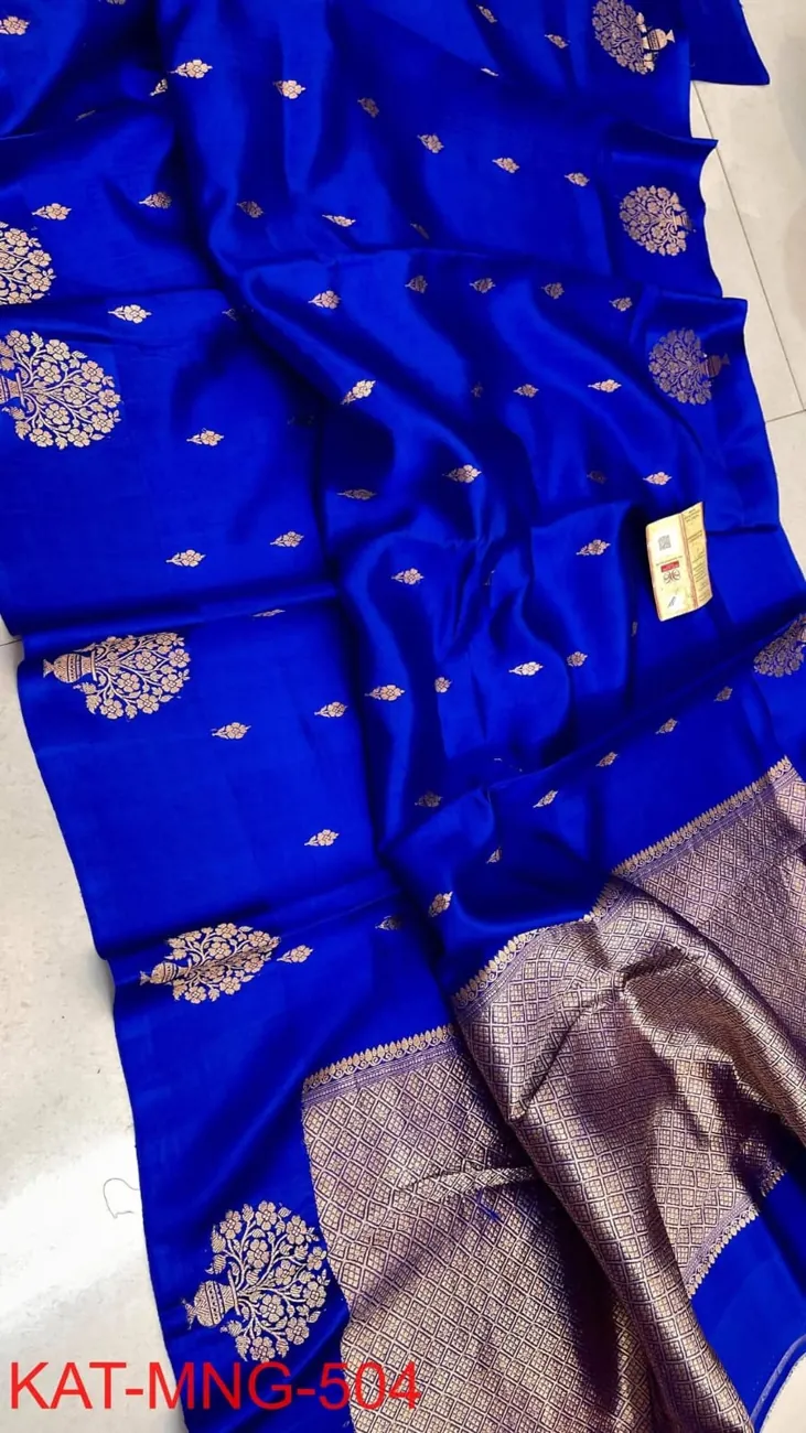Royal Blue Butta Silk Saree