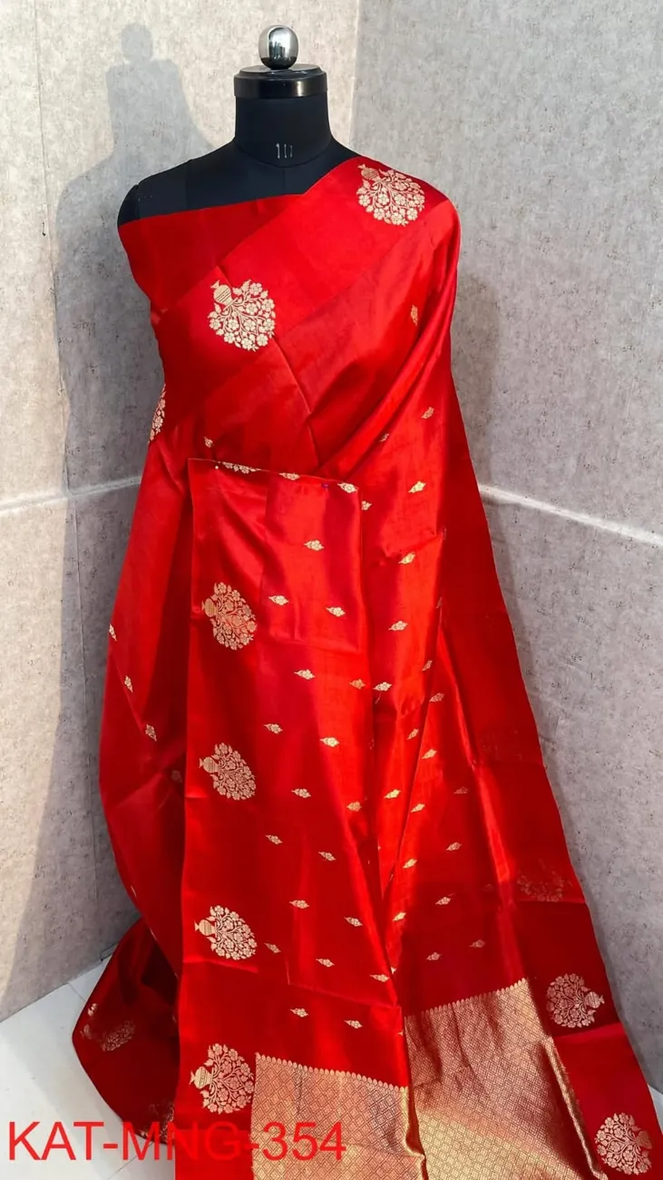 Scarlet Butta Silk Saree